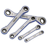 Clarke PRO40 5 piece 1/4" - 7/8" Angle Head Ratchet Ring Spanner Set 