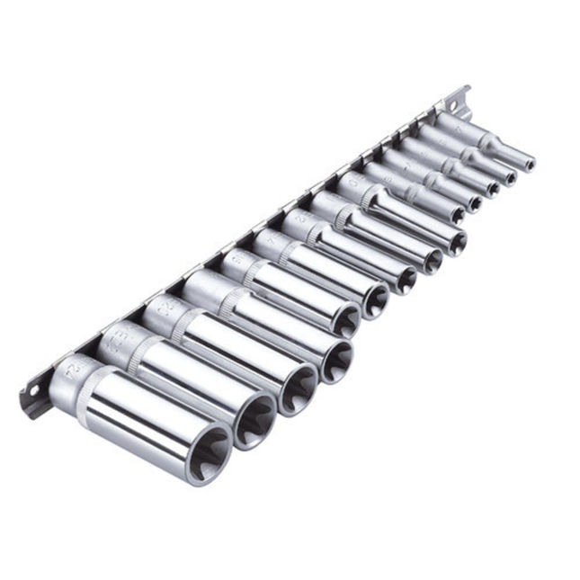 Clarke PRO192 14 Piece 1/4", 3/8" & 1/2" Torx Deep Socket Set