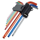 Clarke PRO344 9 Piece Colour Coded Extra-Long Ball End Metric Hex Key Set