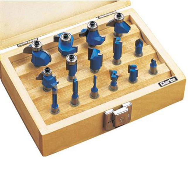 Clarke CHT362 15 piece Router Bit Set (¼" Shank)