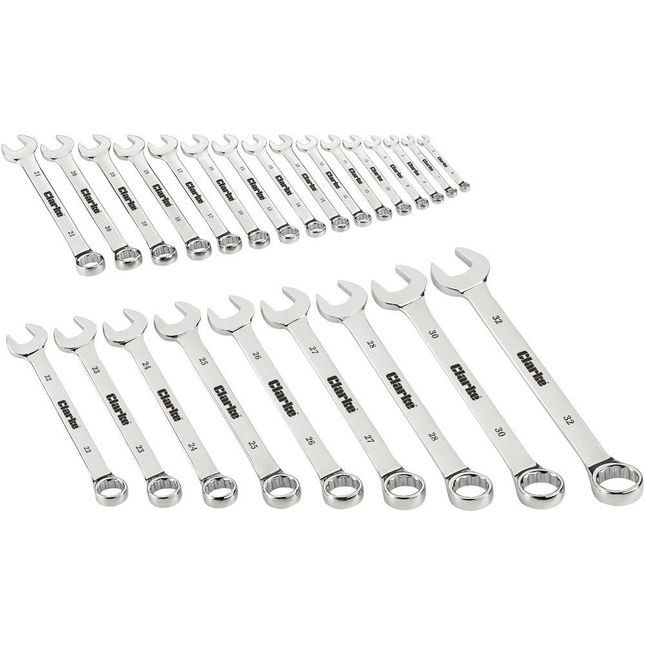 Clarke CHT804 25 piece 6 - 32mm Combination Spanner Set 