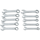 Clarke CHT808 10 piece 10 - 19mm Stubby Combination Spanner Set