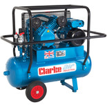 Clarke XEPVH16/50 (O/L) 14cfm 50 Litre 3HP Portable Industrial Air Compressor with Cage (110V)