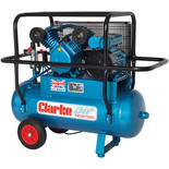 Clarke XEPVH16/50 (O/L) 14cfm 50 Litre 3HP Portable Industrial Air Compressor with Cage (230V)