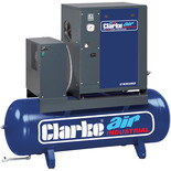 Clarke CXR5RD 17.1cfm 200 Litre 5.5HP Industrial Screw Compressor with Air Receiver & Dryer (400V)