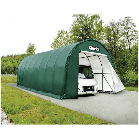 Clarke CIG1432 X-Large Garage / Workshop with Round Roof  – Green (32'x14'x12' / 9.7x4.3x3.65m)