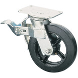 ML815 200mm Heavy Duty Swivel & Brake Castor - Rubber