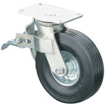 ML818 200mm Heavy Duty Swivel & Brake Castor - Rubber