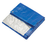 Clarke TRP6/8B Blue & Silver Polyethylene Tarpaulin (6x8ft / 1.8x2.4m)