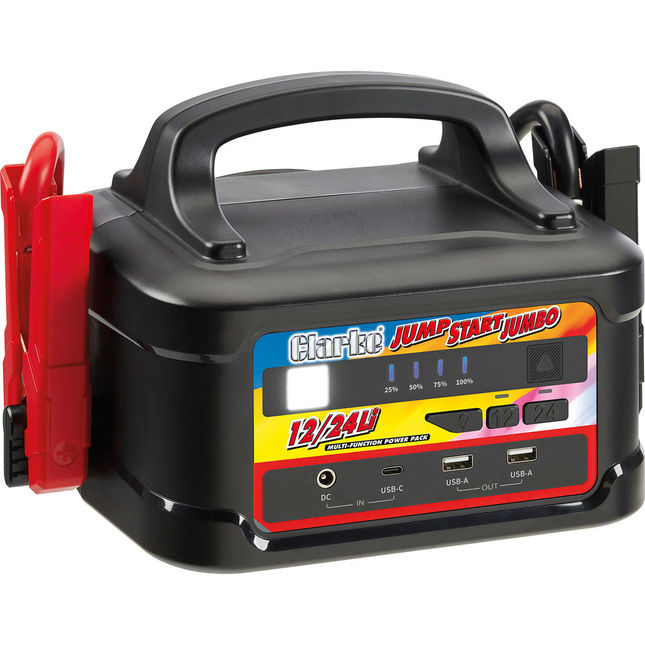 Clarke JS1224Li JUMBO 7000A 12/24V Jumpstart with Lithium-Ion Battery