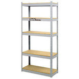 Clarke CSL5400 - 5 Shelf Industrial Shelving Unit (Silver)