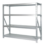 Clarke CS4700 Industrial Shelving with 4 Laminate Board Shelves (Silver)