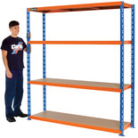 Clarke CSR4550/50BO Heavy Duty Boltless Shelving (Blue & Orange)