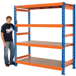 Clarke CS41000BO Heavy Duty Boltless Shelving (Blue & Orange)