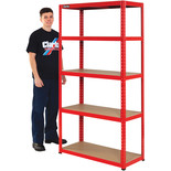 Clarke CSM5100RP 100kg Boltless Shelving (Red)