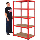 Clarke CSM5175/60RP 175kg Boltless Shelving (Red)