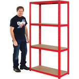 Clarke CSM4200/40RP Heavy Duty Boltless Shelving (Red)