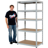 Clarke CSM5265/60LG 265kg Boltless Shelving (Light Grey)