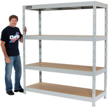 Clarke CSM4350/60LG 350kg Boltless Shelving (Light Grey)