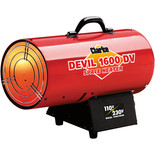 Clarke DEVIL1600DV 36.6kW Dual Voltage Propane Gas Fired Space Heater (110V/230V)