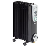 Clarke BR9/200 2kW 9 Fin Black Oil Filled Radiator with Timer