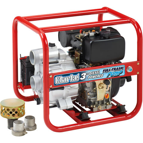 Clarke WPDT75 3" Diesel Powered Full-Trash Water Pump
