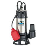 Clarke HSEC650A 2" 665W 290Lpm 9.5m Head Industrial Submersible Dirty Water Cutter Pump with Float Switch (230V)