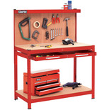 Clarke CWB-R1B Workbench with Pegboard Back Panel & Large Drawer