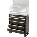 Clarke CBB315BGC Extra Large Heavy Duty 5 Drawer Mobile Tool Cabinet (Black & Gold)